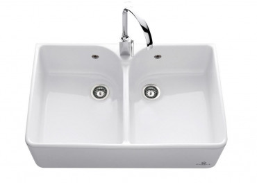 Ceramic modular double sink