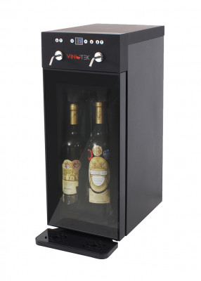 System für Dosierung und Lagerung von Wein VinoTek für zwei Flaschen