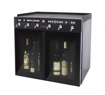 System for storing open wine for 6 bottles double-chambered VinoTek VT6