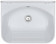 White plastic sink with drains