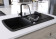 Granite sink with a bowl and a drainer in the kitchen
